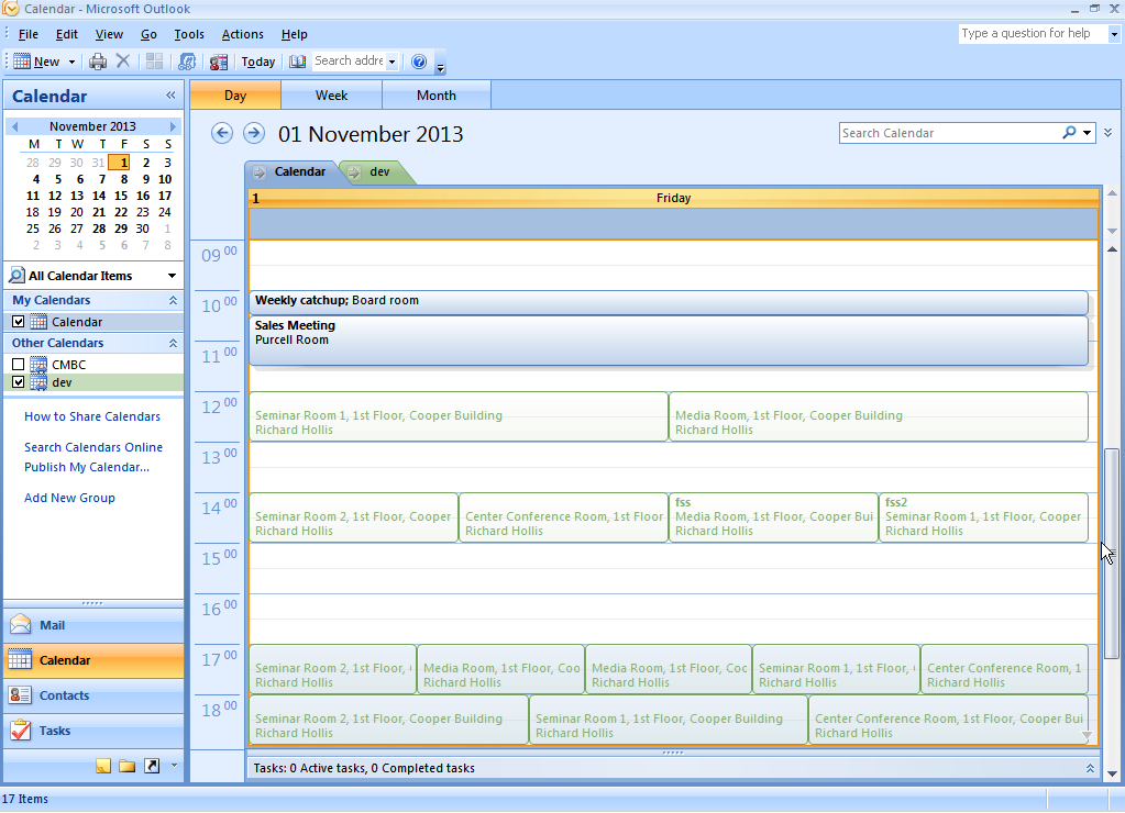 Outlook Tabbed View